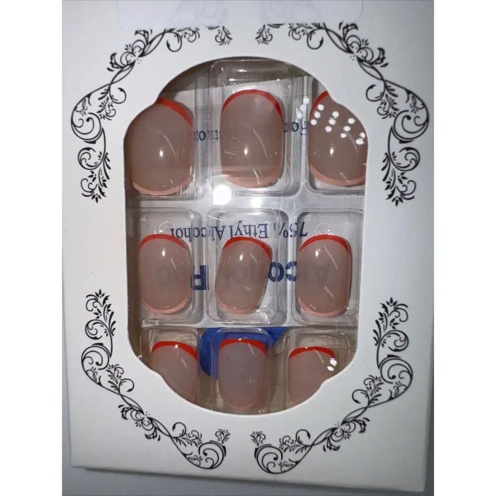 False Nails Beautiful Nail Do it Yourself KITS Lot Of 8 packs NIB 24‎ In Ea/glue